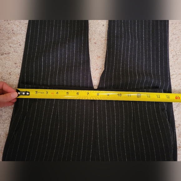 Gap Crop Flare Womens Dress Pants Black with Grey Stripe - Size 4 - Picture 7 of 7